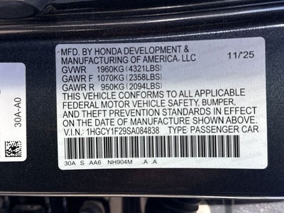 2025 Honda Accord LX
