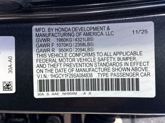 2025 Honda Accord LX