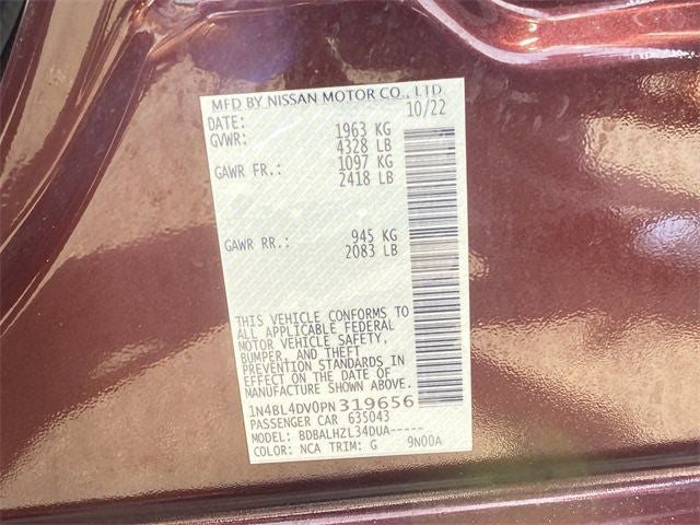 2023 Nissan Altima 2.5 SV