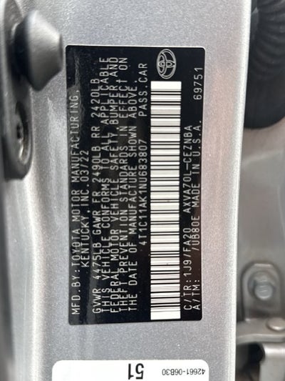 2022 Toyota Camry LE