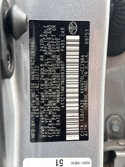 2022 Toyota Camry LE